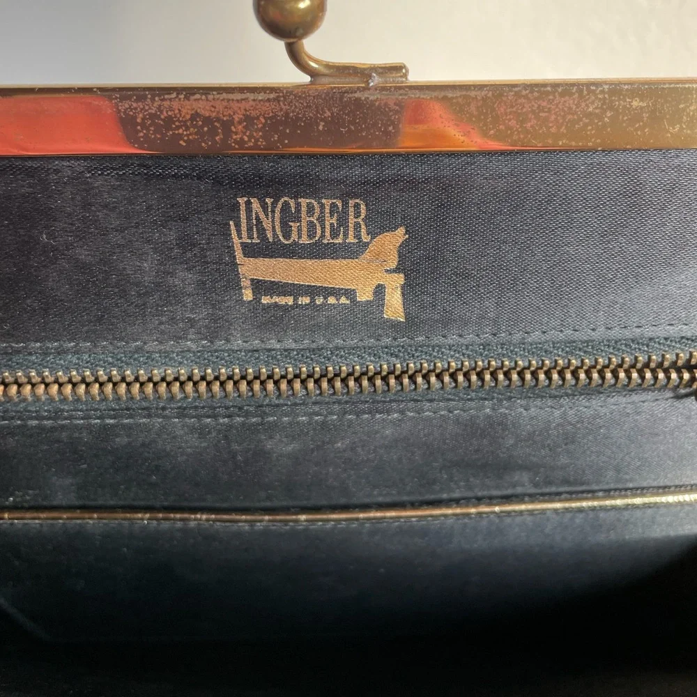 Vintage Ingber Kiss-lock Wool purse - Picture 4 of 8